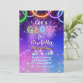 ネオングローパーティの招待状for Girls 招待状 (スタンド正面)