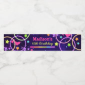 ネオングローパーティーウォーターボトルがボトルラベルを包む ペットボトルラベル (シングルラベル)