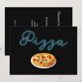 ネオングローピザ 招待状 (正面/裏面)