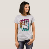 ネオングローフレームラマ Tシャツ (正面フル)