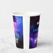 ネオングローモダンバースデ10代のィーパーティー 紙コップ (左)