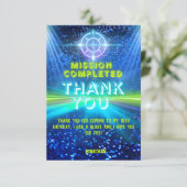 ネオングローライトレーザーラベルゲームパーティーターゲット サンキューカード (スタンド正面)