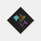 ネオングローラカラフルイズカクテル21歳の誕生日 スタンダードカクテルナプキン (角)