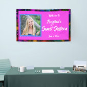 ネオングロールックSweet sixteen カラフル 横断幕 (トレードショー)