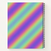 ネオングローレインボーストライプスパイラルノート ノートブック (裏面)