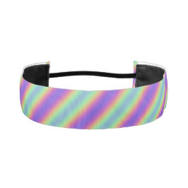 ネオングローレインボーストライプノンヘッドバスリップまたは滑ることンド アスレチックヘッドバンド