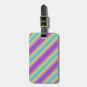 ネオングローレインボーストライプラゲッジタグ ラゲッジタグ (正面縦)