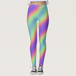 ネオングローレインボーストライプレギンス レギンス