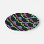 ネオングローレーザラベルパーティープレート ペーパープレート (アングル)