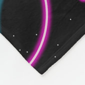 ネオングローローラスケートで滑るレッツガール転が フリースブランケット (角)