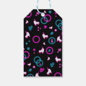 ネオングローローラスケートで滑るレッツバースデー転がティーパーティー ギフトタグ (裏面)