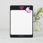 ネオングローローラスケートで滑るレッツバースデー転がティーパーティー サンキューカード (スタンド正面)