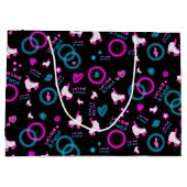 ネオングローローラスケートで滑るレッツパタ転がン ラージペーパーバッグ (裏面)