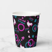 ネオングローローラスケートで滑るレッツパタ転がン 紙コップ (裏面)