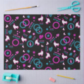 ネオングローローラスケートで滑るレッツパタ転がン 薄葉紙 (クラフト)