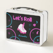 ネオングローローラスケートで滑るレッツ転が メタルランチボックス (裏面)