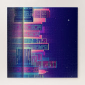 ネオングローヴィンテージナイトシティ ジグソーパズル (横)