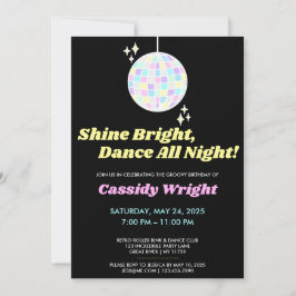 ネオングローヴディスコ誕生日 招待状