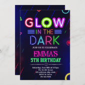 ネオングロー招待 招待状 (正面/裏面)