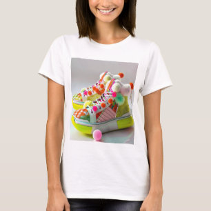 「ネオングロー:女性のTシャツデザイン放射光Vibra Tシャツ