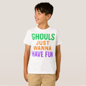 ネオングールズジャストハローウィーンシャツをおもしろい Tシャツ (正面フル)