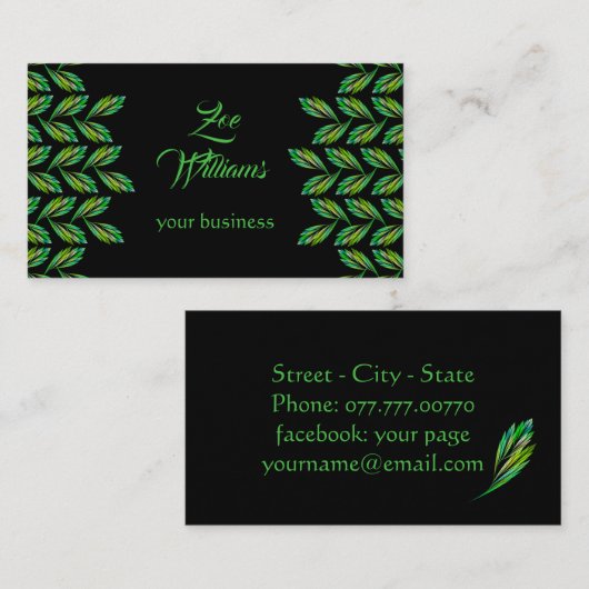 ネオング離れリンの – フラクタルアートモダン, 名刺 (正面/裏面)