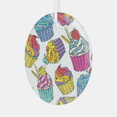 ネオンケーキ:ポップ・アートのアートパターン。 ガラスオーナメント (正面左)