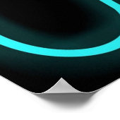 ネオンゲーマーコントローラーのネオンカラー ポスター (角)