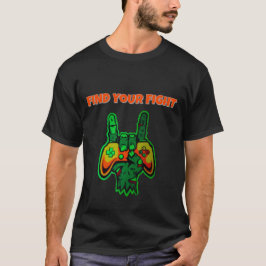ネオンゲーマーハンドコントローラーアート Tシャツ