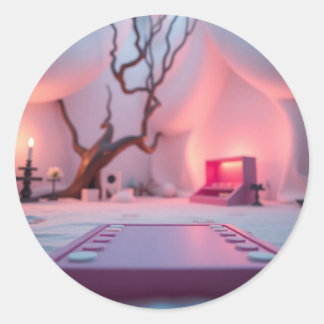 ネオンゲームコントローラのロゴ ラウンドシール