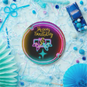 ネオンゲーム誕生日パーティー ペーパープレート (パーティー)