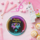 ネオンゲーム誕生日パーティー ペーパープレート (パーティー)