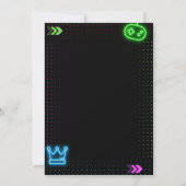 ネオンゲーム誕生日招待状 招待状 (裏面)