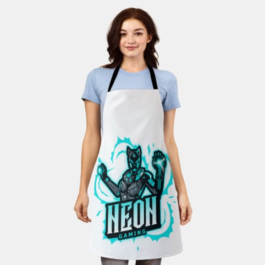 ネオンゲーム エプロン (着用した状態)