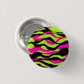 ネオンコアトリコラーアニマルプリントゼブラ 缶バッジ (正面&裏面)