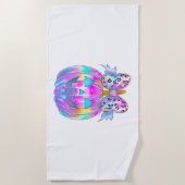 ネオンコケットハロウィーンパンプキン ビーチタオル (正面)