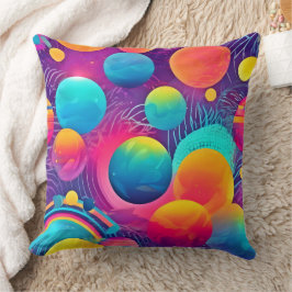 ネオンコスモス抽象デザイン クッション