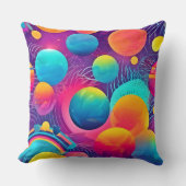 ネオンコスモス抽象デザイン クッション (正面)