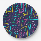 ネオンコントラスト宇宙アート ペーパープレート (正面)