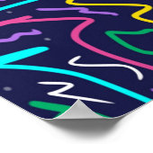 ネオンコントラスト宇宙アート ポスター (角)