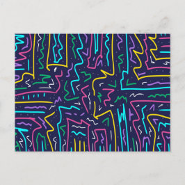 ネオンコントラスト宇宙アート ポストカード