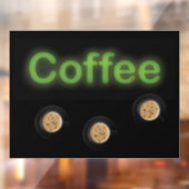 ネオンコーヒーサイン3杯窓サイン ウィンドウサイン (シート2)