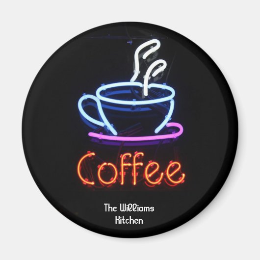ネオンコーヒー標識磁石 マグネット (正面)
