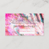 ネオンコーラルパールオパールグリッタードリップアポイントメント 名刺 (裏面)