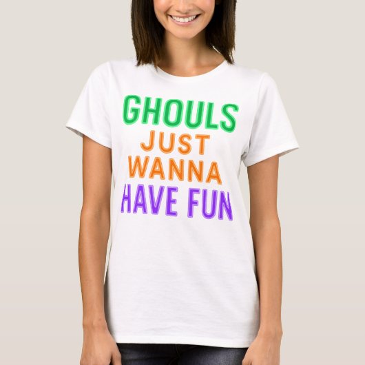 ネオンゴーストのハロウィンTシャツ Tシャツ (正面)