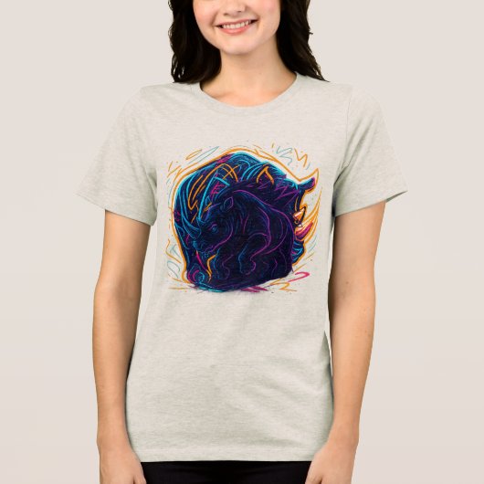 ネオンサイカイラギエネルギーデザイン トライブレンドTシャツ (正面)