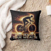 ネオンサイクリストの健康ポスター クッション (ブランケット)