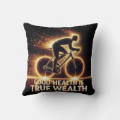 ネオンサイクリストの健康ポスター クッション (裏面)