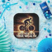 ネオンサイクリストの健康ポスター ペーパープレート (パーティー)