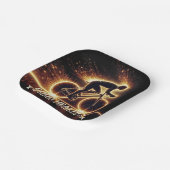 ネオンサイクリストの健康ポスター ペーパープレート (傾斜あり)